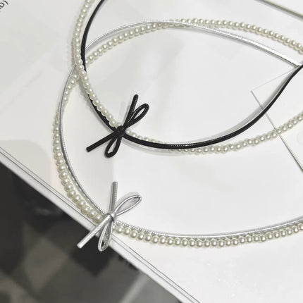 Fashion Beaded BowKnot Necklace