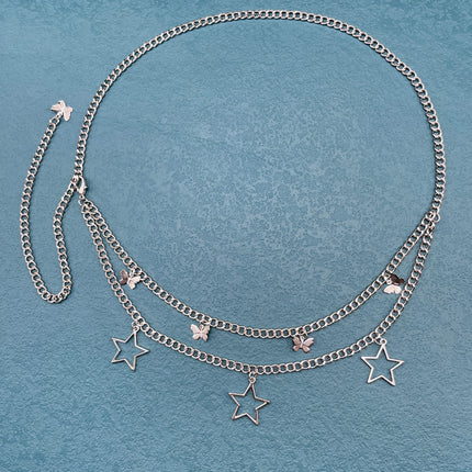 Star butterfly waist Chain lady beach body chain