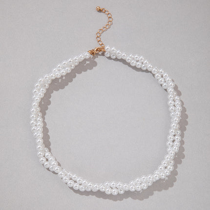 New Fashion Imitation Pearl Twist Necklace - FASHION SHEGOODS LLC