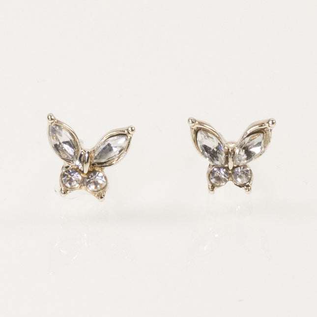 Rhinestone butterfly Stud Earrings