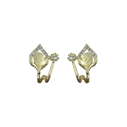 Geometric Opal Stud Earrings - FASHION SHEGOODS LLC