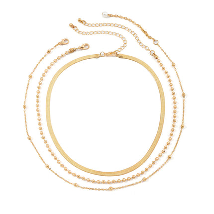 Chain Layer Choker Necklaces Sexy Layered Pearl