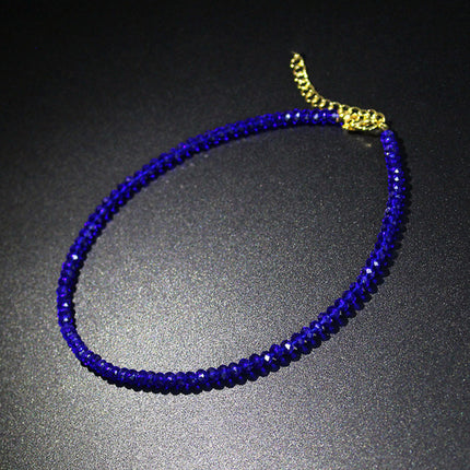 Simple Black Beads Short Necklace