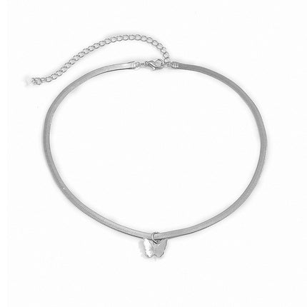 Boho Butterfly Pendant Necklace Elegant Simple Chain