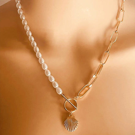 Shell White Pearl Necklace for Women