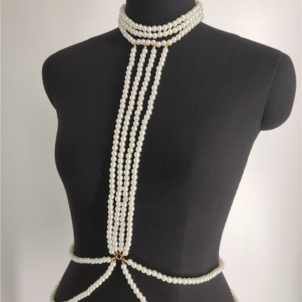Sexy Bikini Pearl Chest Chain