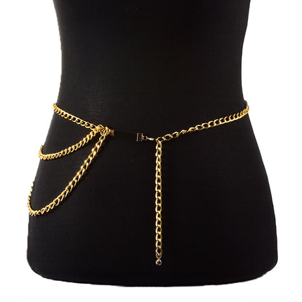 Multi-layer Exaggerated Body Chain Layer Waist Chain Belt