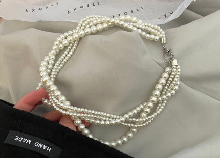 Pearls Jewelry Multilayer Pearl Necklace for Women