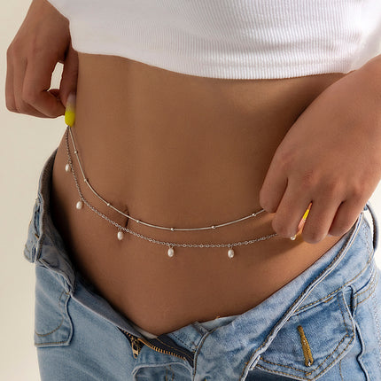 Sexy Tassels Belly Chain Pearl Shell Waist Chain