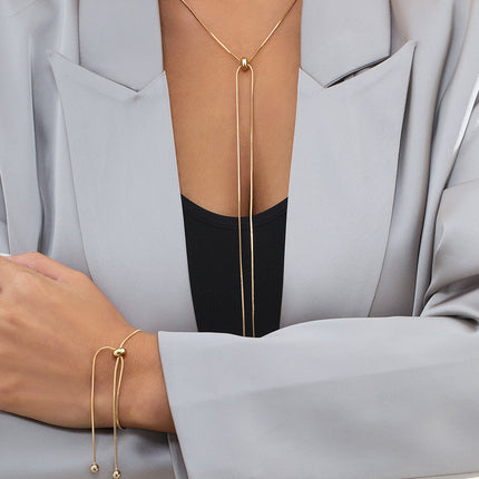 Long Snake Chain Necklace Choker Necklace