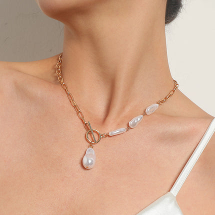 Baroque Pearl Chain Necklace