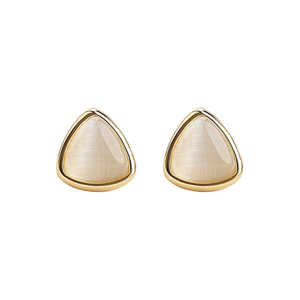 Irregular Geometric Opal triangle Earrings - FASHION SHEGOODS LLC