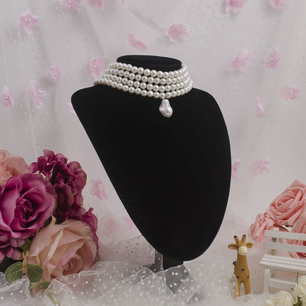 Multilayer Necklace Simple Pearl Choker Elegance Bridal Wedding Jewelry - FASHION SHEGOODS LLC