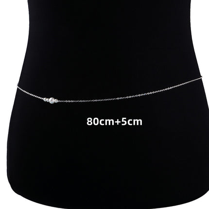 Beach Pearl Simple Women Waist Belly Sexy Fashion Jewelry Body Chain