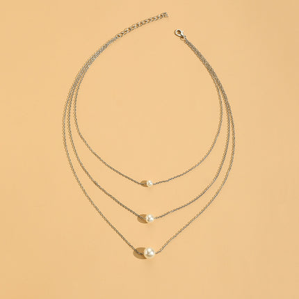 Simple Pearl Necklace Multi-layer Fashion Layer Chain