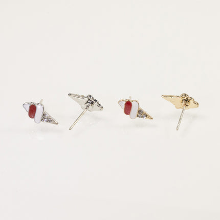 Rhinestone Ice Cream Stud Earring