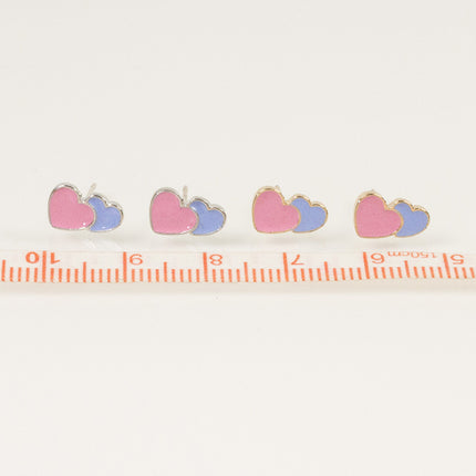 Double Heart Stud Earring