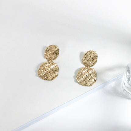 Metallic Chunky Round Earrings - FASHION SHEGOODS LLC