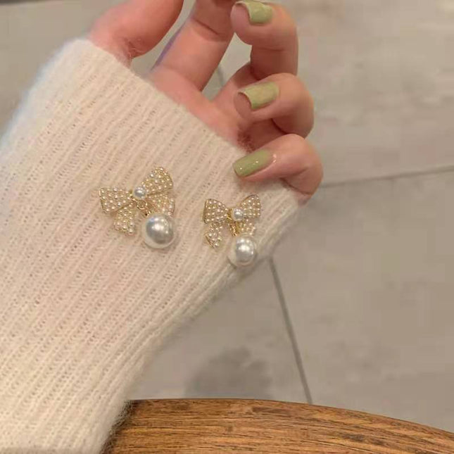 Butterfly Pearl Earrings for Women