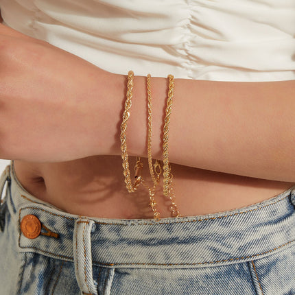 Twist Rope Chain Bracelet Set
