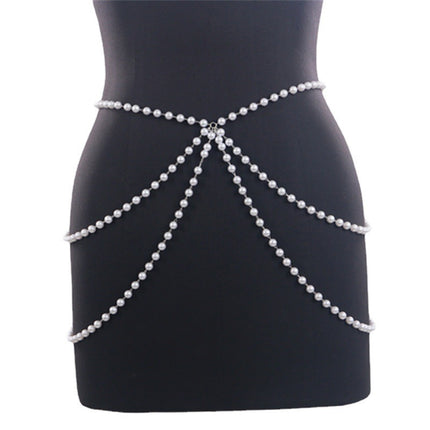 Multi-Layer Pearl Belt New Bead Skirt Chain