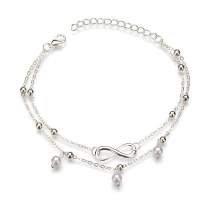 Bohemian Imitation Pearl Anklets Jewelry