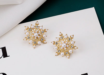 Snowflake Christmas Earrings Women