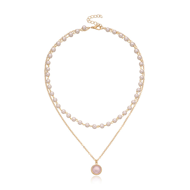 Chain Pearl Choker Necklace