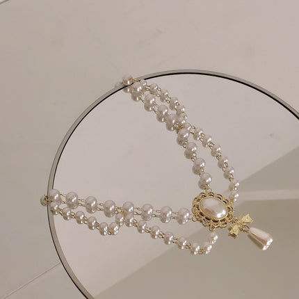 Multi Layer Pearls Necklace Women Choker Necklace - FASHION SHEGOODS LLC