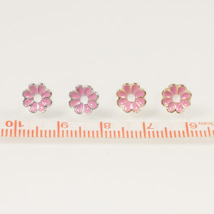 Flower Enamel Stud Earrings