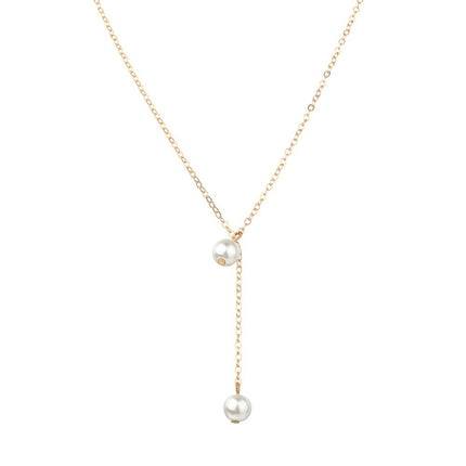Pearl Pendant Chain Necklace