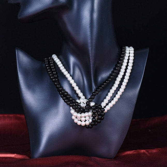 Knotted Multi-layer Pearl Necklace - FASHION SHEGOODS LLC