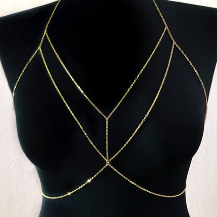Double Layer Chain Bra Body Chain