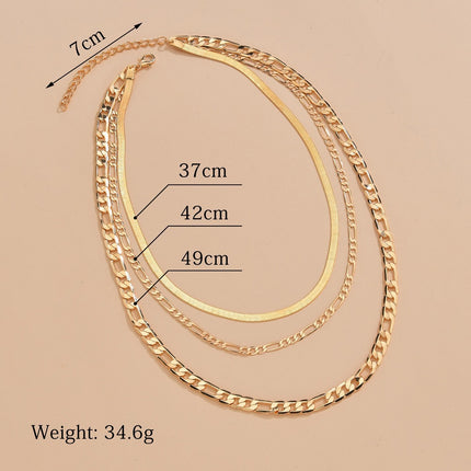 Multilayered Snake Chain Choker Necklace Jewelry - FASHION SHEGOODS LLC
