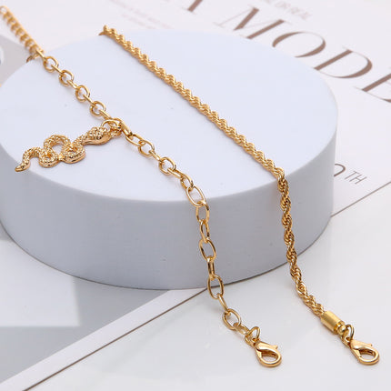 Bohemian Layered Snake Anklet Summer Beach Anklets Jewelry