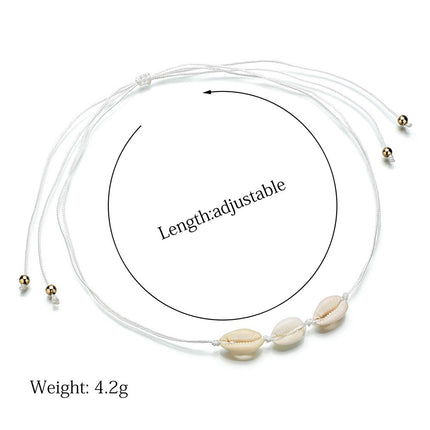 Thread Beaded Shell Necklace