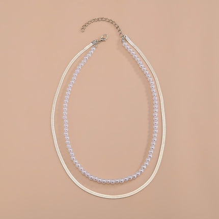 Multi Pearl Layer Chain Choker Necklaces - FASHION SHEGOODS LLC