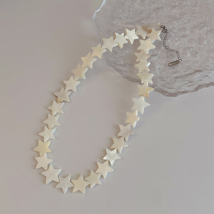Natural Shell Disc Beading Choker Necklaces
