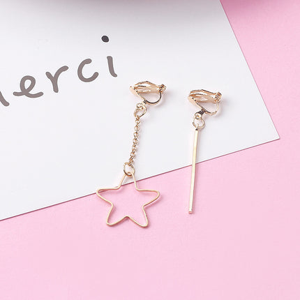 Geometric Triangle Tassel Earrings