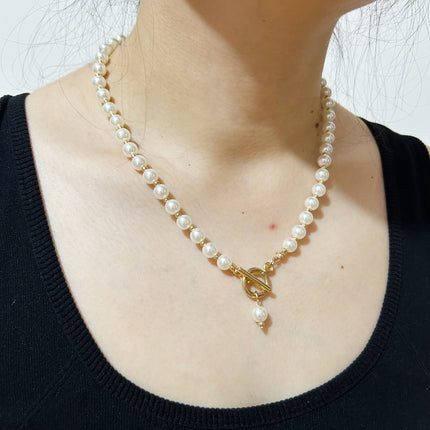 Imitation Pearl Pendant Necklace Bracelet - FASHION SHEGOODS LLC