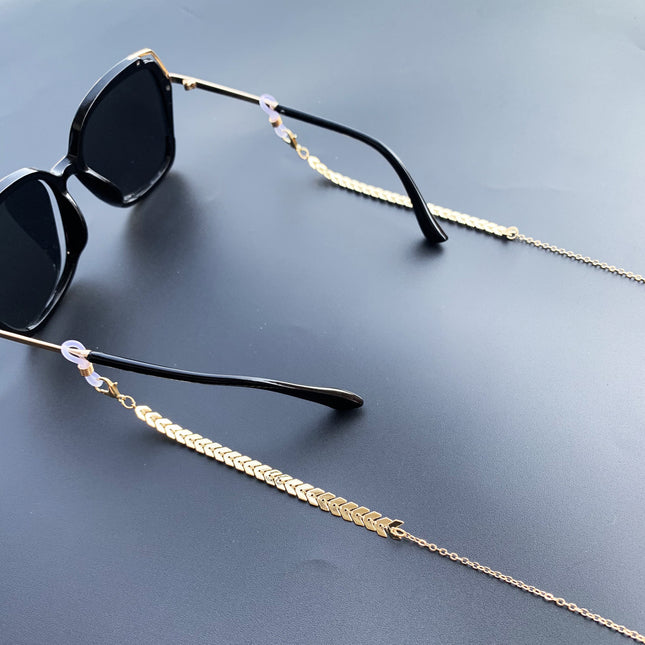 Thin Border Chain Decorative Sunglasses for Girls