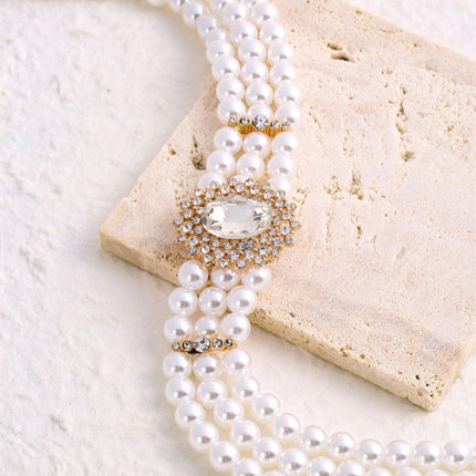 Multi Layer Pearl Beaded Necklaces Healing Crystal Jewelry Necklace - FASHION SHEGOODS LLC