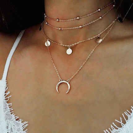 Boho Multi Layer Necklaces Pendants for Women