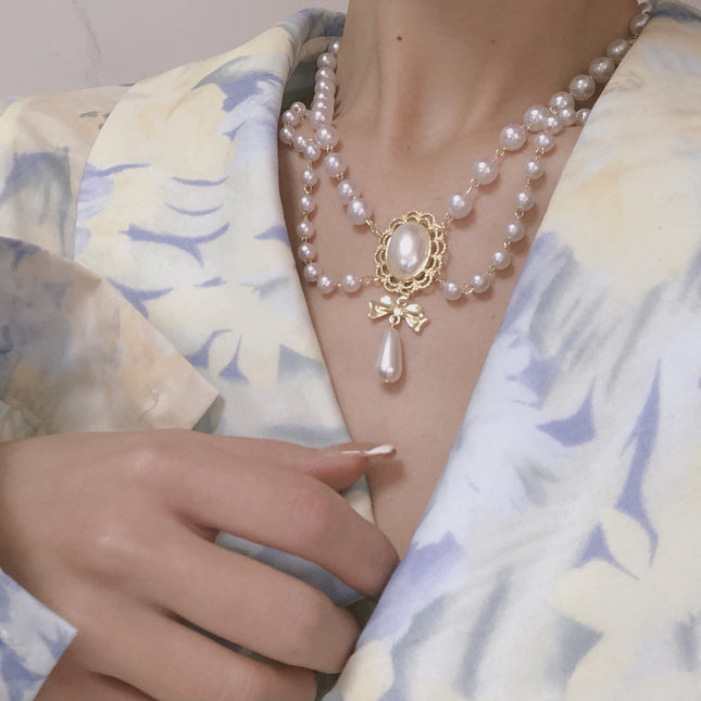 Multi Layer Pearls Necklace Women Choker Necklace - FASHION SHEGOODS LLC