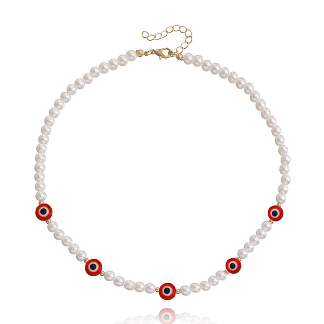 Love Imitation Beaded Pearl Necklace - FASHION SHEGOODS LLC