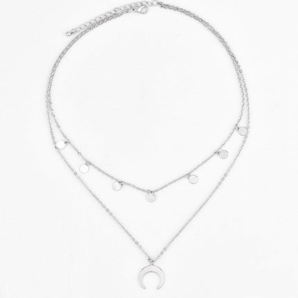 Punk Multi Layer Curb Cuban Chain Choker Necklace
