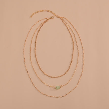 Multi Layer Gemstone Chain Necklace for Women - FASHION SHEGOODS LLC