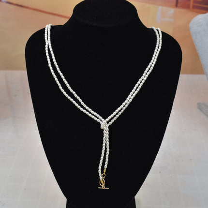Multi-layer Imitation Long Pearl Necklace - FASHION SHEGOODS LLC