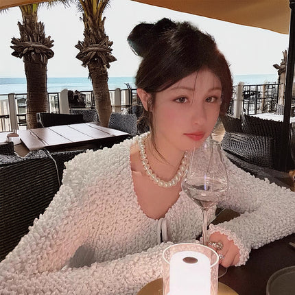 Glass Pearl Necklace Jewelry Summer Choker Jewelry - FASHION SHEGOODS LLC