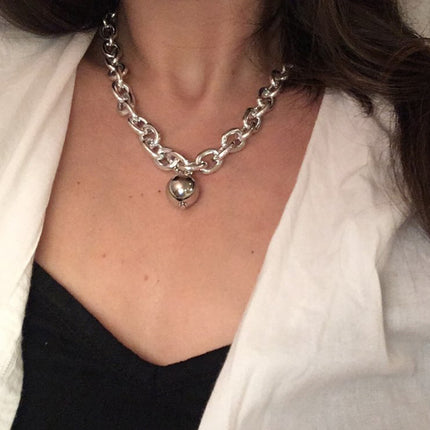 Round Ball Choker Necklace Women Statement Party Jewelry